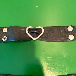 Black leather bracelet